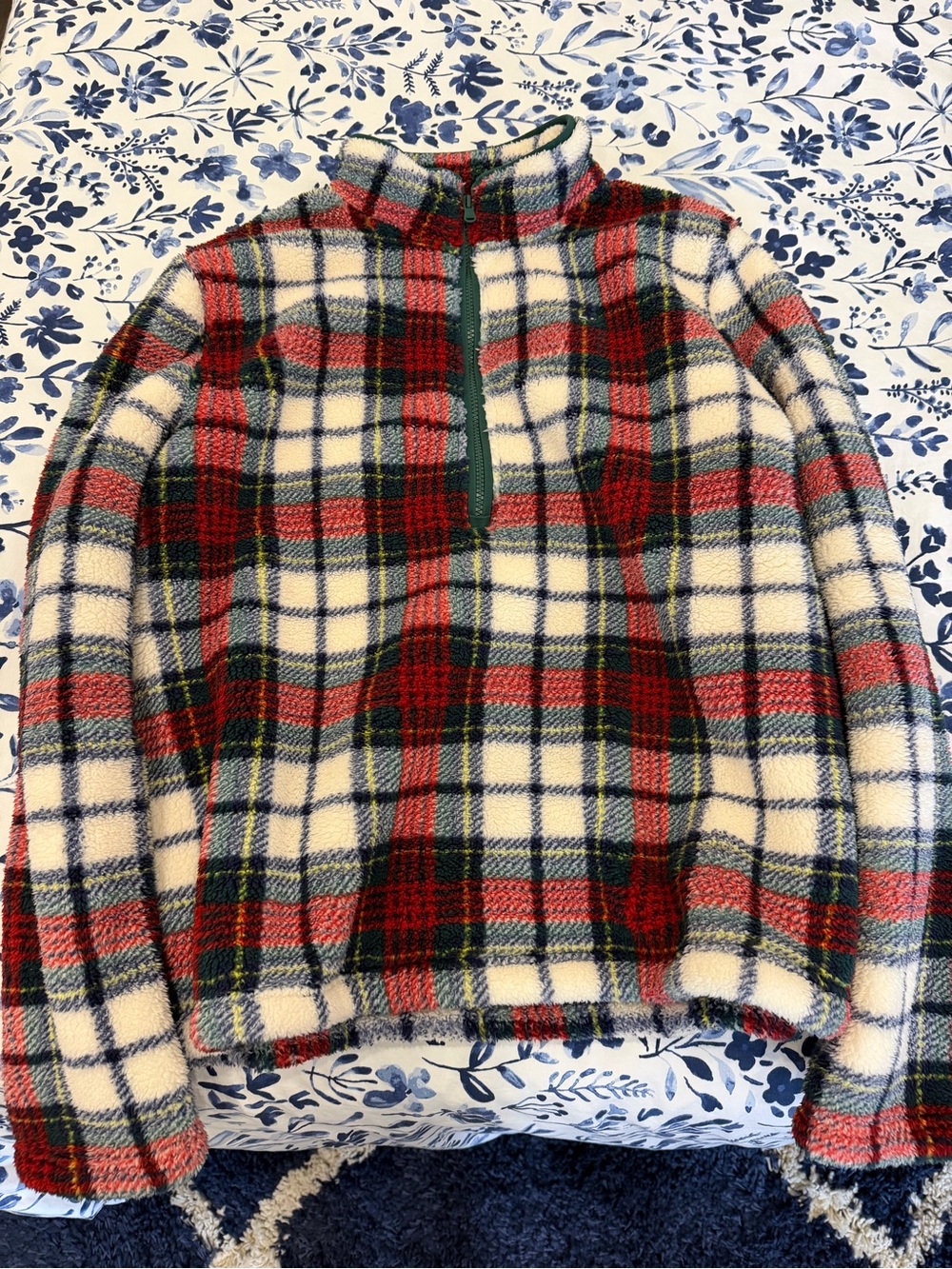 Vineyard Vines Fuzzy Plaid Quarter Zip